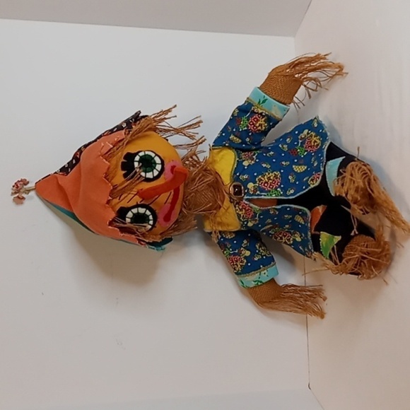 Weird Vintage 1970's Handcrafted Pinocchio Scarecrow Fall/Halloween Doll Decor - Picture 2 of 9